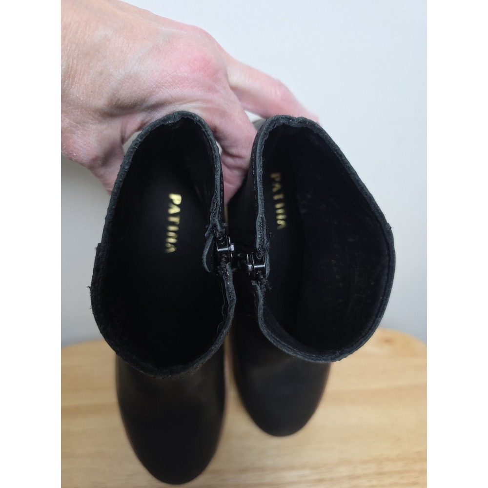 Portland Leather Company Patina Classic Chelsea Boots Lug Sole Blk EU 39 US 8.5 - Picture 6 of 12
